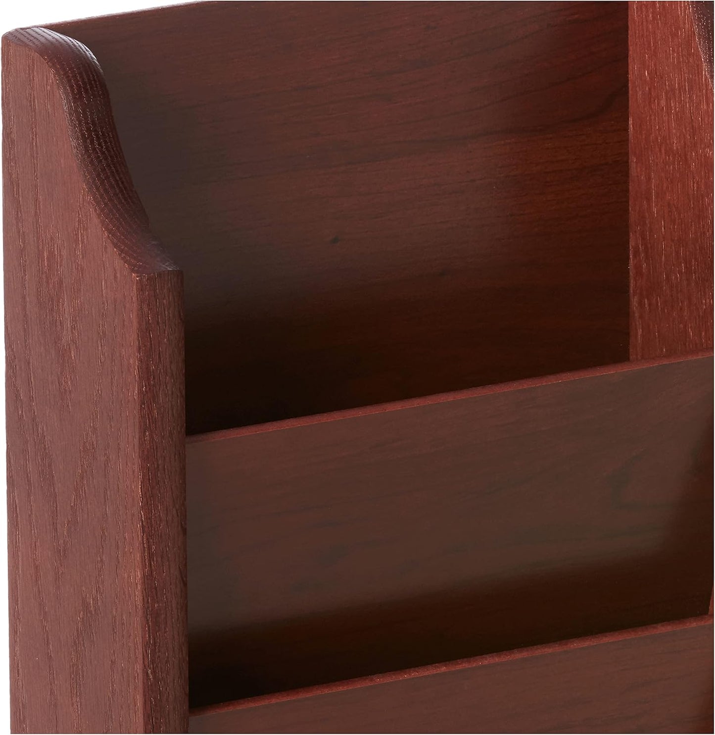 Wooden Mallet 10-Pocket Cascade Free-Standing Magazine Rack, Mahogany